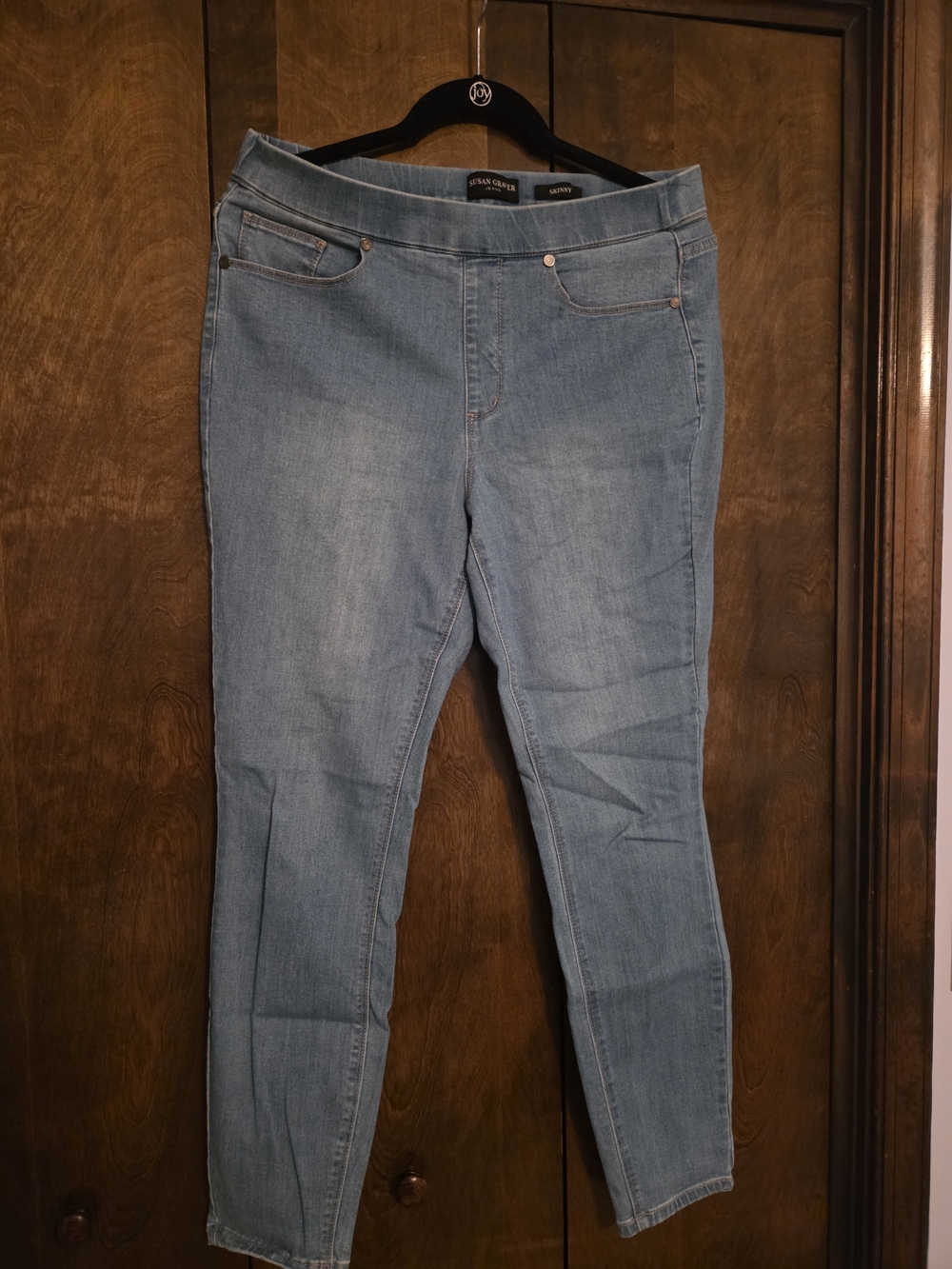 Susan Graver Light Blue Women's Skinny Jeans